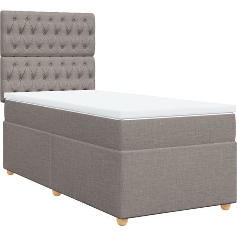 Maison Exclusive - Giroletto a Molle con Materasso Tortora 80x200 cm inTessuto