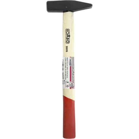 Martello Tipo Tedesco DIN 300gr con Collare di Sicurezza e Manico in Legno