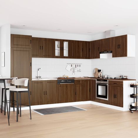Mueble Bajo para Fregadero con puerta Porto 2 pcs Marrón