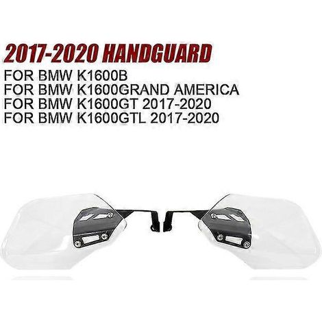 Protège-mains transparents pour motos BMW K1600B, K1600GT et K1600GTL (modèles 2017-2020). (1/5)