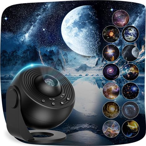 Projecteur planétarium Ciel Étoiles Galaxie avec 13 disques de film, rotation à 360° pour plafond, cadeau pour enfants et adultes (1/5)