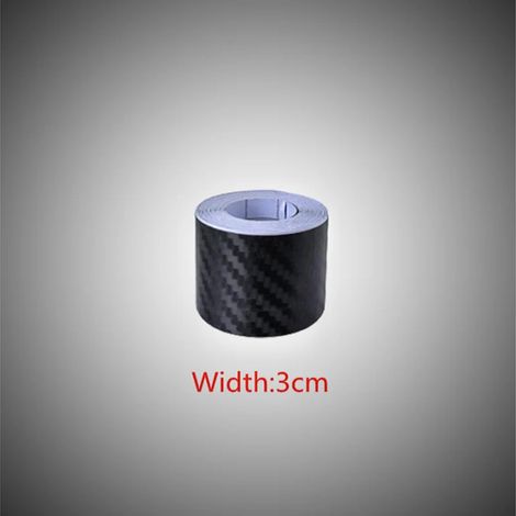(Largeur 3 cm, 1 m) Bande adhésive de protection en fibre de carbone nano pour voiture, à coller soi-même, pour seuils de porte et rétroviseurs latéraux. Film de protection anti-rayures et imperméable (1/4)