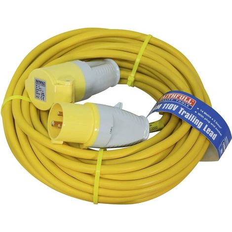Faithfull Power Plus Trailing Lead 110V 16A 2.5mm Cable 14m