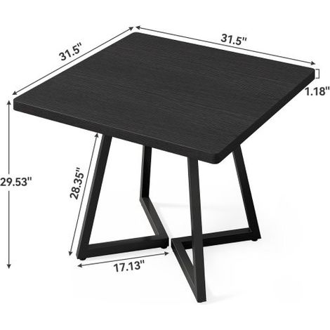 Table de conférence compacte, table basse carrée, table à manger rustique, table de cuisine classique (table seule) (1/5)