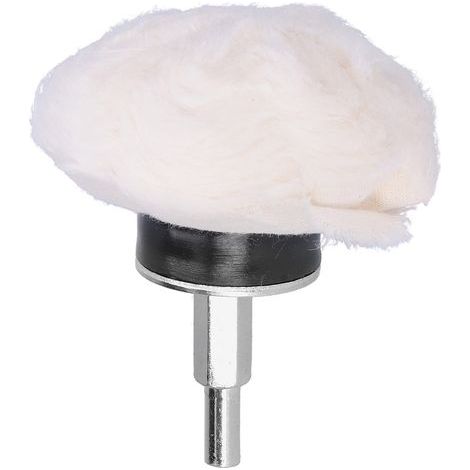 Ortviai Roue de polissage en coton blanc type champignon avec manche – 75 mm (1/5)
