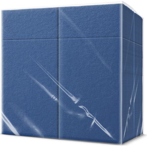 PAW - Tovaglioli tascabili Airlaid (39 x 40 cm) I 50 pezzi I A tinta unita I Tipo di tessuto I Decorazione da tavola elegante I HoReCa I Per occasioni come matrimoni, feste I Color: Dark Blue (1/5)