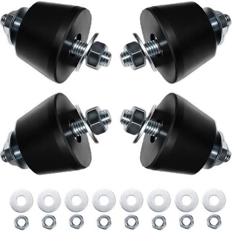 Gummipuffer M8 (40 x 26 mm), 4 Stück Schwingungsdämpfer für Klimaanlagen, Wärmepumpen und Kompressoren Antivibrationsfüße aus Gummi und Metall zu (1/5)