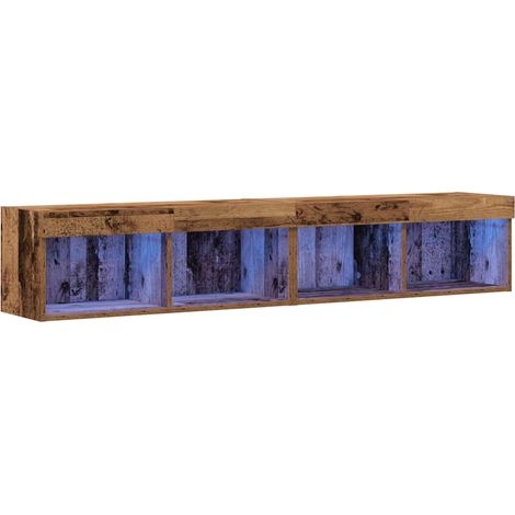 Maison Exclusive - Ensemble meuble TV avec LED 2 pcs Bois ancien 80 x 30 x 30 cm