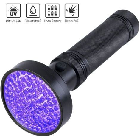 Lampe UV violette, 100 lampes, lampe de détection d'agent fluorescent, lampe UV (1/5)