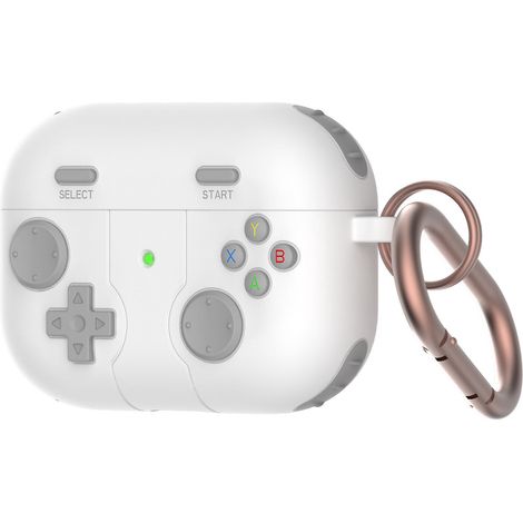 blanc-coque Pour Airpods Pro 3 , Housse En Silicone Souple Absorbant Les Chocs Avec Porte-cls Pour Airpods Pro 3 (1/5)