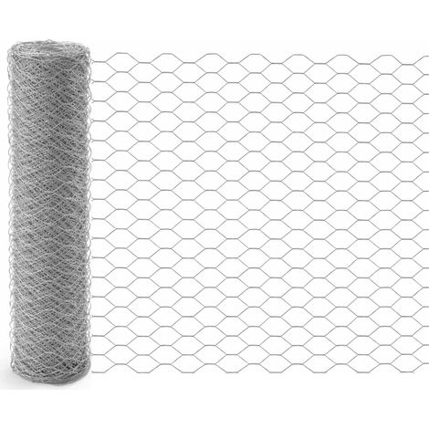 Rete metallica zincata da 1x10 Metri a maglia esagonale da 16 mm - Rete per recinzione giardino in metallo 0,5mm - Protezione voliera o pollaio (1/5)