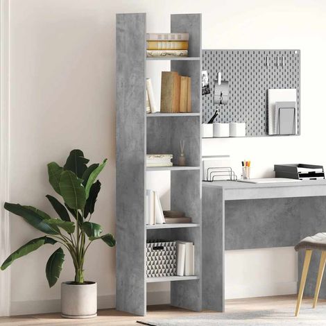 Bücherregal Betongrau 40x35x180 cm Holzwerkstoff