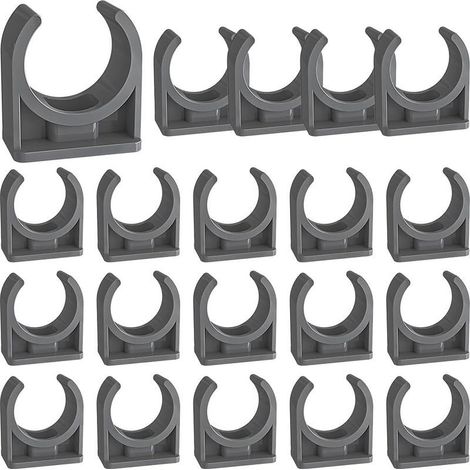 20 pièces Colliers de tuyau, colliers de serrage, Support en U pour tuyau, pour la fixation de tuyaux en acier inoxydable, tuyaux en plastique caoutchouc (1/5)