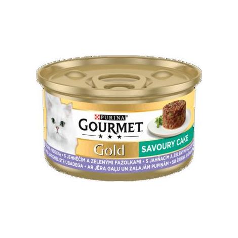 Pâtée savoureuse Gourmet Gold pour chat à l'agneau et aux haricots verts 85 g