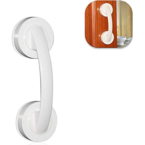 Barre d'appui pour toilettes, poignée d'aspiration, 2 rails de support à ventouse antidérapants pour personnes âgées, rail de support à ventouse pour porte en verre, rail de support de douche portable