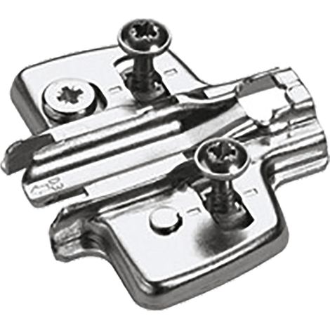 Hettich Möbel-Kreuzmontageplatte 9075071 vernickelt (1/5)