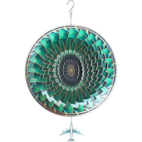 Girouette 3D de 30 cm (12 pouces) découpée au laser, décoration intérieure/extérieure en métal style Art déco cinétique. (1/4)