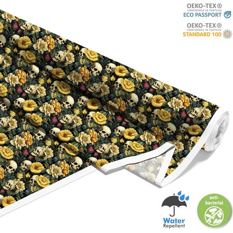 OUTDOOR DEKOSTOFFE OXFORD - Motiv der Schädel I DX4859 (1/5)