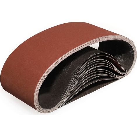 Bandes Abrasifs 100x610 mm-12 Pièces de 400 Grain Bande Ponceuse pour Ponçage et Polissage avec Ponceuse à Bande (1/5)
