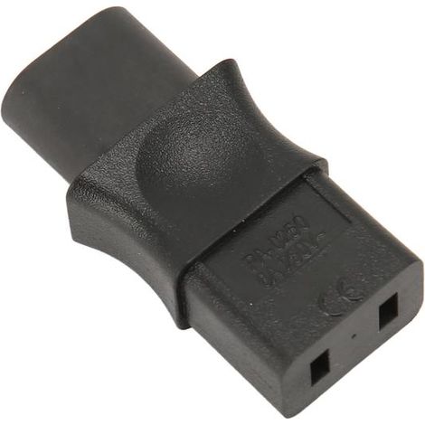 Adaptateur IEC320 C8 vers IEC320 C9, convertisseur de puissance C8 mâle vers C9 femelle, prise de conversion CA 250 V 6 A 1500 W (1/5)