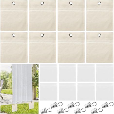 Set mit 8 Gewichtssäcken für Outdoor-Vorhänge, tragbare Gewichtssäcke für Pavillons, mit Metallclips, für Outdoor-Vorhänge, Sandsäcke für Pavillons, Planen, Hütten, Gartenlauben, Zelte (1/5)