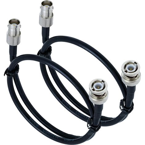 2 pièces Câble coaxial BNC RG58 50 cm Câble d'extension BNC mâle vers femelle SDI Extension à faible perte pour vidéo SDI, caméra de surveillance (1/5)