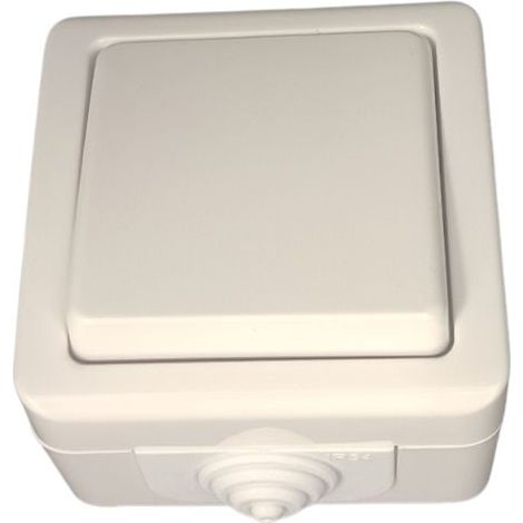 Interruttore a levetta stagno da superficie 10A 250V Bianco