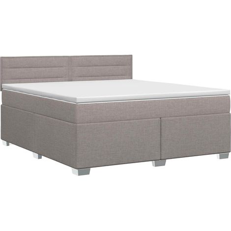 Maison Exclusive - Boxspringbett mit Matratze Taupe 140 x 190 cm (1/5)