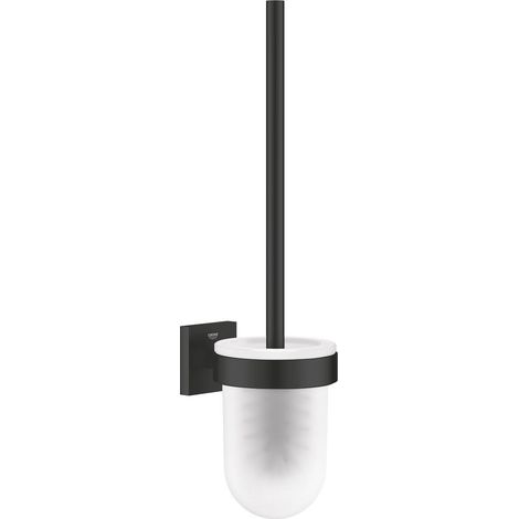 Grohe Start Cube porte brosse WC mural en verre, noir mat (G409772430) (1/3)