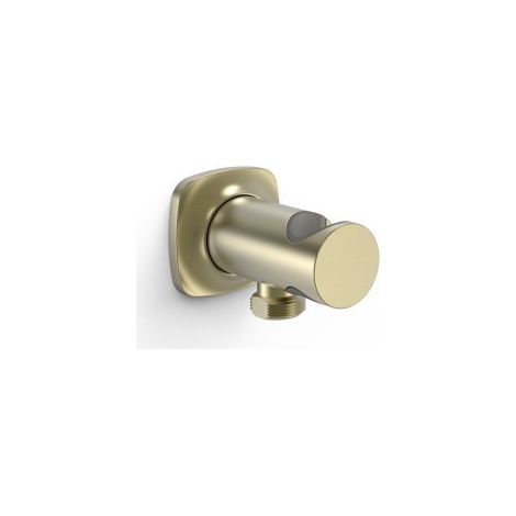 Support fixe avec arrivée d’eau pour douchette Cava doré - TRES 22218201CA