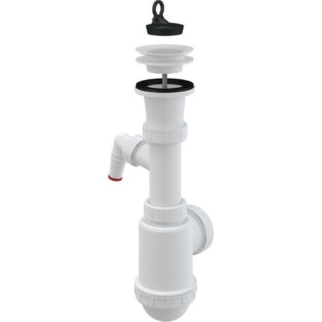 Alcadrain Siphons - Spültisch-Siphon, mit Anschluss, Kunststoff A442P-DN50/40 (1/2)