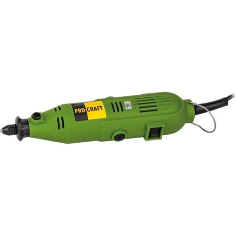 Amoladora recta Procraft PG400 130 vatios 3,2 mm + juego de accesorios + maletín