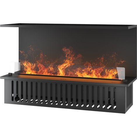 Caminetto a Vapore Acqueo da Incasso Inside C1200 con Fiamma Multicolore, Effetto 3D e Controllo App, Serbatoio 2.4l - 120cm