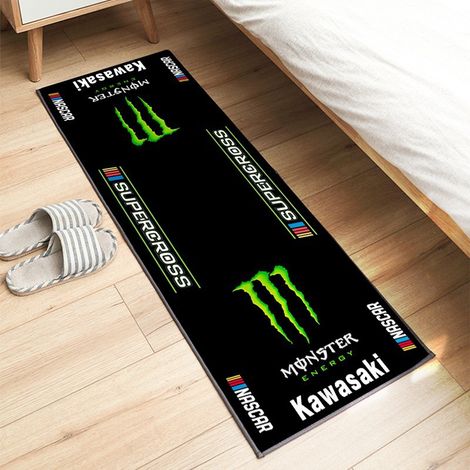 Tapis d'exposition pour moto 60 x 200 cm, antidérapant, idéal pour les passionnés de moto. Tapis décoratif, résistant aux taches et facile à nettoyer