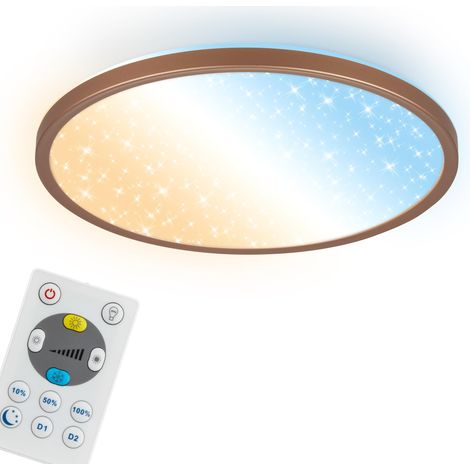 Panneau LED Télécommande Dimmable CCT Ciel Étoilé Coffee 30x4 cm (1/5)