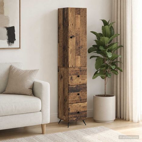 vidaXL Ensemble de Meubles 2 pcs Bois ancien 34,5 x 34,5 x 90 cm (1/5)