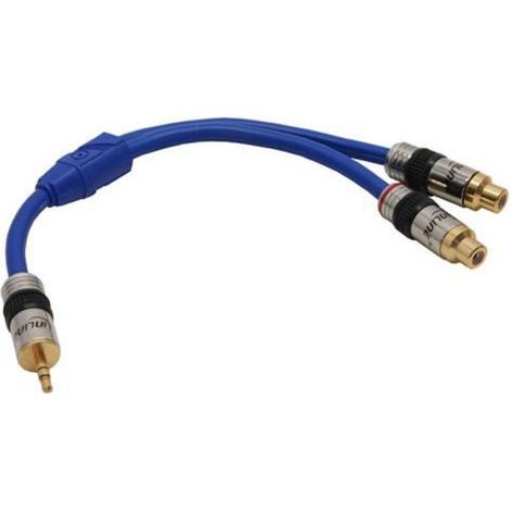 Câble Cinch-Jack - 2 X Rca Femelle À 3,5 Mm Jack Mâle - 0,25 M - Fils 24 Awg - Plaqué Or