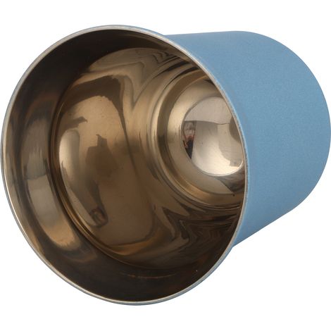 Edelstahl-Kaffeebecher, doppelwandig isoliert, Kapselbecher für Zuhause, Café, hellblau, 160 ml (1/5)
