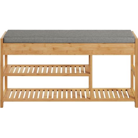 SoBuy Shoe Racks and Tidies Padded Hallway Shoe Storage Rack Bench with Storage Space,FSR47-N
