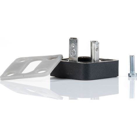Connecteur pour électrovanne, Mâle, 3P+E, Traversant 10A, 250 V c.a. ( Prix pour Paquet de 5 )