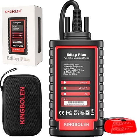 Auto-Diagnosetool, OBD2-Scanner, Vollständiges Auto-Diagnosetool mit Fehlercode-Leser, 15+ Rücksetzungen, funktioniert mit über 140, Ediag Plus (1/2)