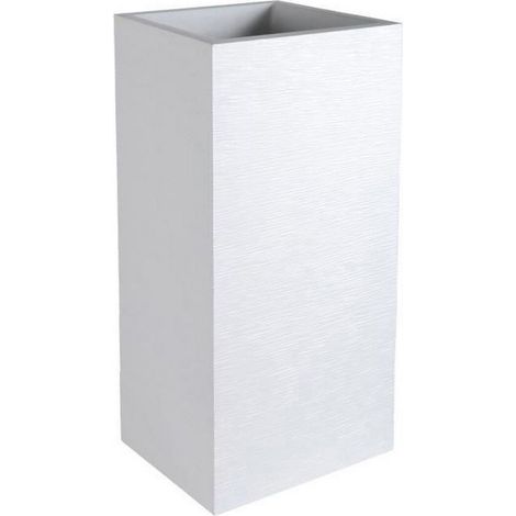 EDA PLASTIQUES EDA - MACETA DE PLÁSTICO GRAPHIT CUADRADA 39,5 X 39,5 X 80 CM 13738 BL.CER SX1