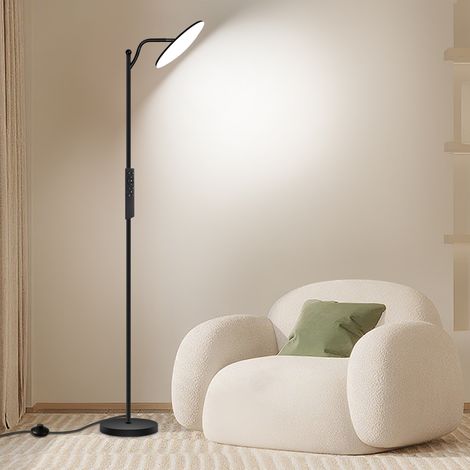 Oraymin – Lampadaire Arc Noir Design, Tête Pivotante, LED 32W 3300LM Dimmable (2700K-6500K) avec Télécommande Magnétique, pour Salon, Chambre et Bureau (1/5)