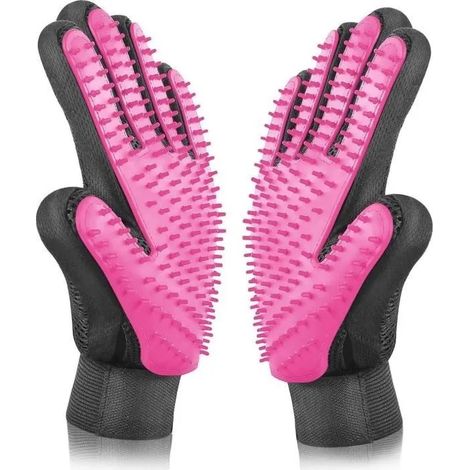 Gant de toilettage - Brosse pour chien et chat - Massage - Bain - Récupération (1/4)