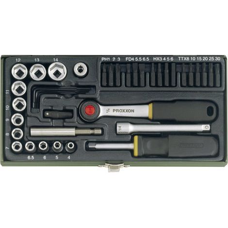 Proxxon Industrial Jeu de douilles-embouts métrique 1/4 (6.3 mm) 39 pièces 23070 (1/5)