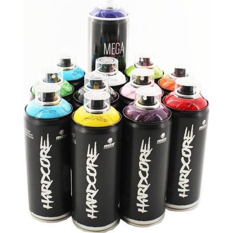Lot 13 Bombes de Peinture Mtn Hardcore 400ml Mega Color 600ml Mtn