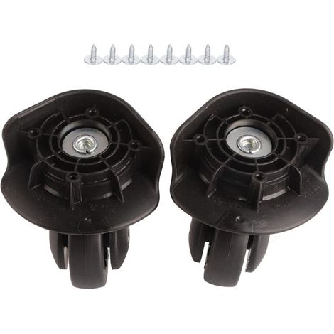 Paire de roues silencieuses universelles A65 noires pour valise, accessoires de remplacement pour bagages
