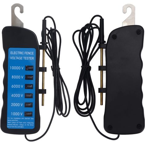 Testeur de Clôture électrique 1000-10000V Voltmètre étanche avec 6 Voyants lumineux pour Ferme, Outil de diagnostic de clôture pour usage agricole (1/5)