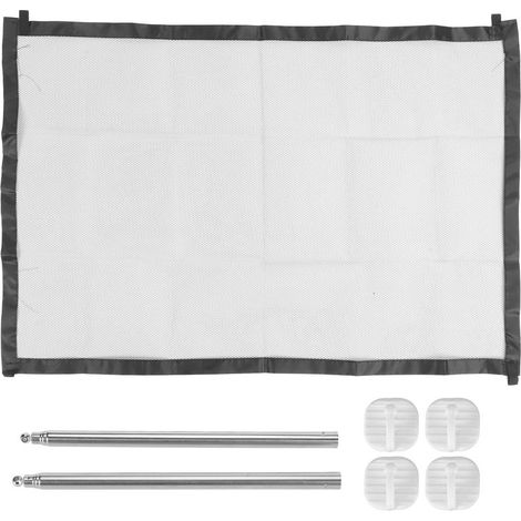 Barrière de sécurité pour chiens en filet, sans perforation, pour animaux de compagnie, barrières pour bébés, pour escaliers, portes, couloirs, intérieur et extérieur. (1/5)