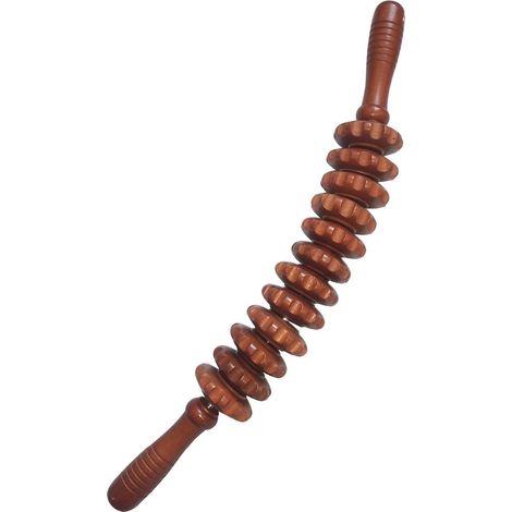 Rouleau/bâton de massage anti-cellulite marron - Pour un massage complet du corps - Soulage la fatigue et les tensions-AquaForge (1/5)